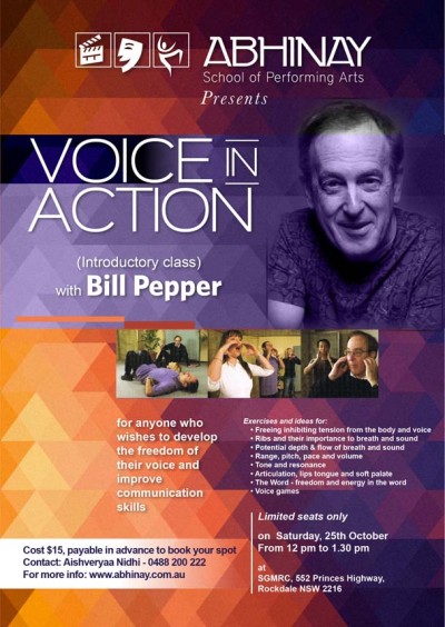 Voice in Action workshop with Bill Pepper